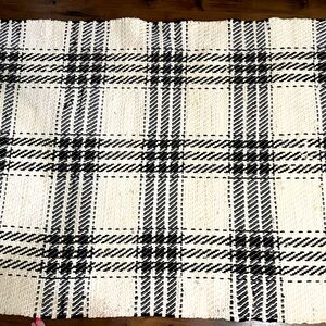 Room Essentials Black and White Checkered Door Mat